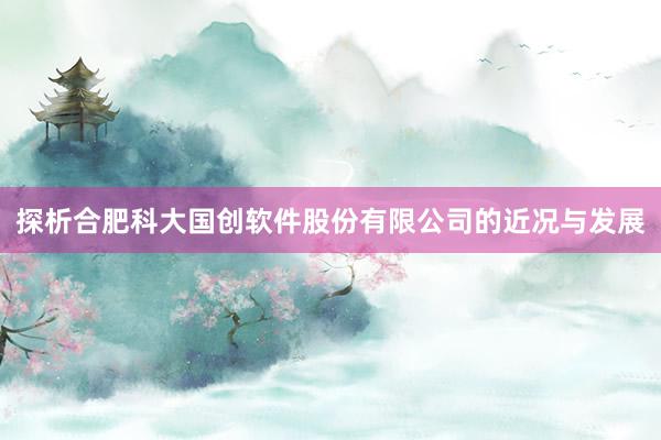 探析合肥科大国创软件股份有限公司的近况与发展