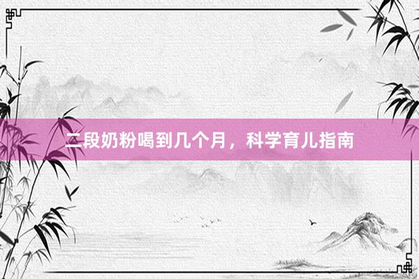 二段奶粉喝到几个月，科学育儿指南