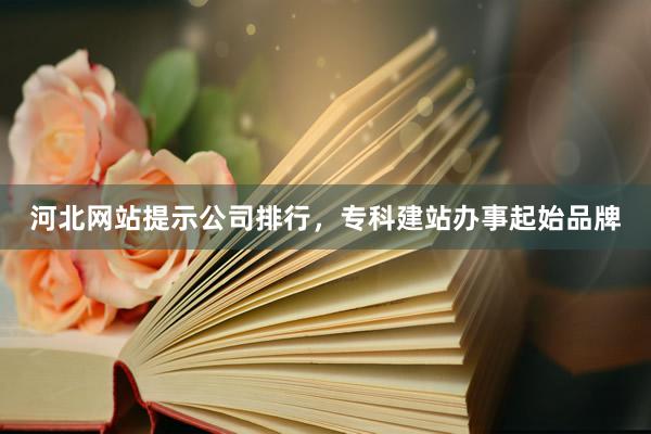 河北网站提示公司排行，专科建站办事起始品牌