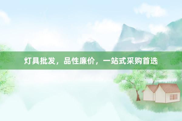 灯具批发，品性廉价，一站式采购首选