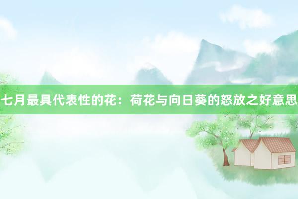 七月最具代表性的花：荷花与向日葵的怒放之好意思